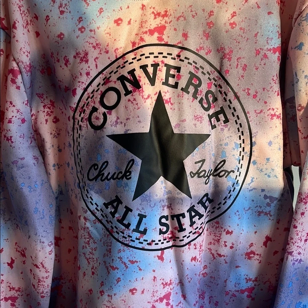 Converse Pink and Blue Splatter Hoodie